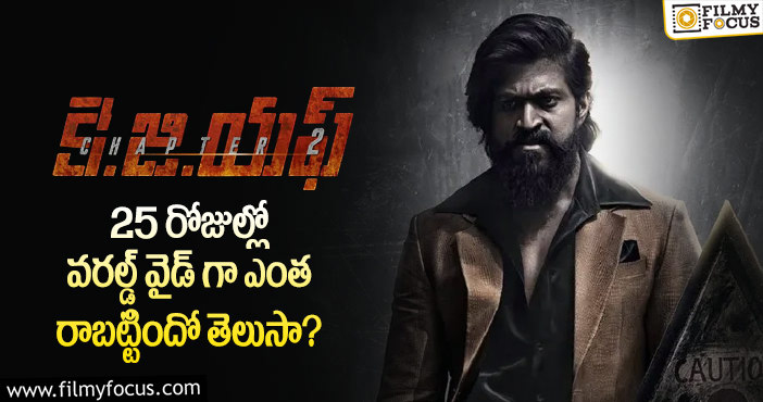 KGF2 Collections: రూ.350 కోట్ల టార్గెట్.. 25 రోజుల్లో రాబట్టింది ఇది .. బ్లాక్ బస్టర్ లాంగ్ రన్!