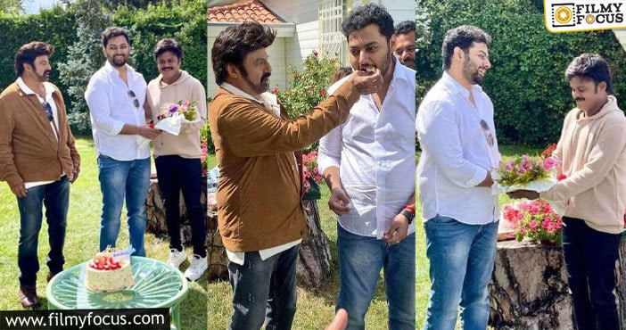 Balakrishna,Mokshagna: మోక్షజ్ఞ బర్త్ డే వేడుకలు.. కొడుక్కి కేక్ తినిపిస్తున్న బాలయ్య..!