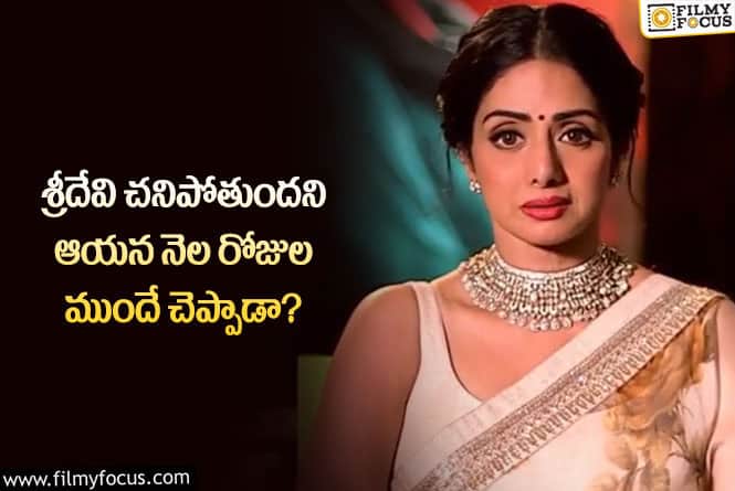 Sridevi: ఆయన చెప్పిన విషయాన్ని శ్రీదేవి  లైట్ గా తీసుకుందా.. !